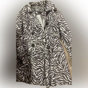 Guess Monochrome Zebra Pattern Blazer double breasted